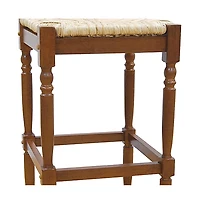 HomeRoots 29" Solid Wood Backless Bar Height Bar Chair