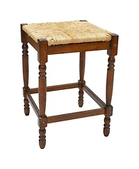 HomeRoots 29" Solid Wood Backless Bar Height Bar Chair