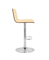 HomeRoots 23" Iron Swivel Low Back Adjustable Height Bar Chair