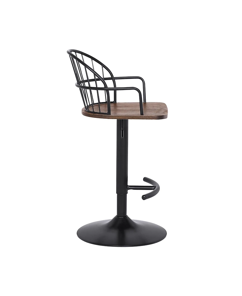 HomeRoots 23" Iron Low Back Adjustable Height Bar Chair