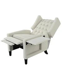 Streamdale Furniture Manual Adjustable Wingback Recliner with Side Table and Usb Ports