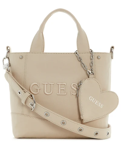 Guess Sasha Small Heart Charm Tote Handbag