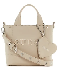 Guess Sasha Small Heart Charm Tote Handbag