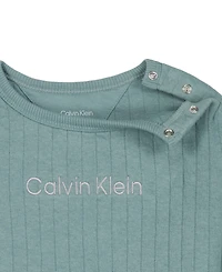 Calvin Klein Baby Boys' Long-Sleeve Top and Pants, 2-Piece Set