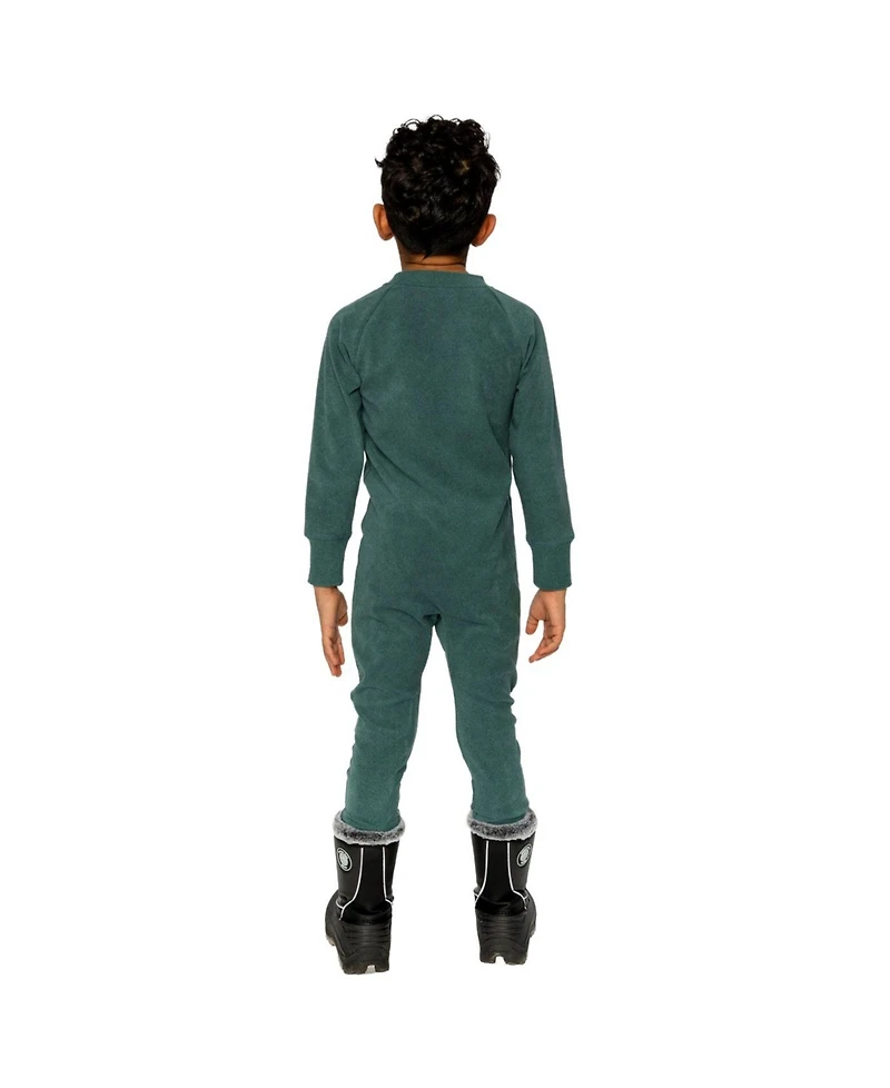 Deux par Deux Baby Unisex 6M To 24M One Piece Thermal Underwear Sage