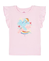 My Little Pony Girls' 5-12 Satin Skirt and Top Set with Bag