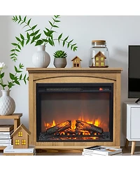 Mondawe 28 Inch Tv Media Entertainment Center With Electric Fireplace