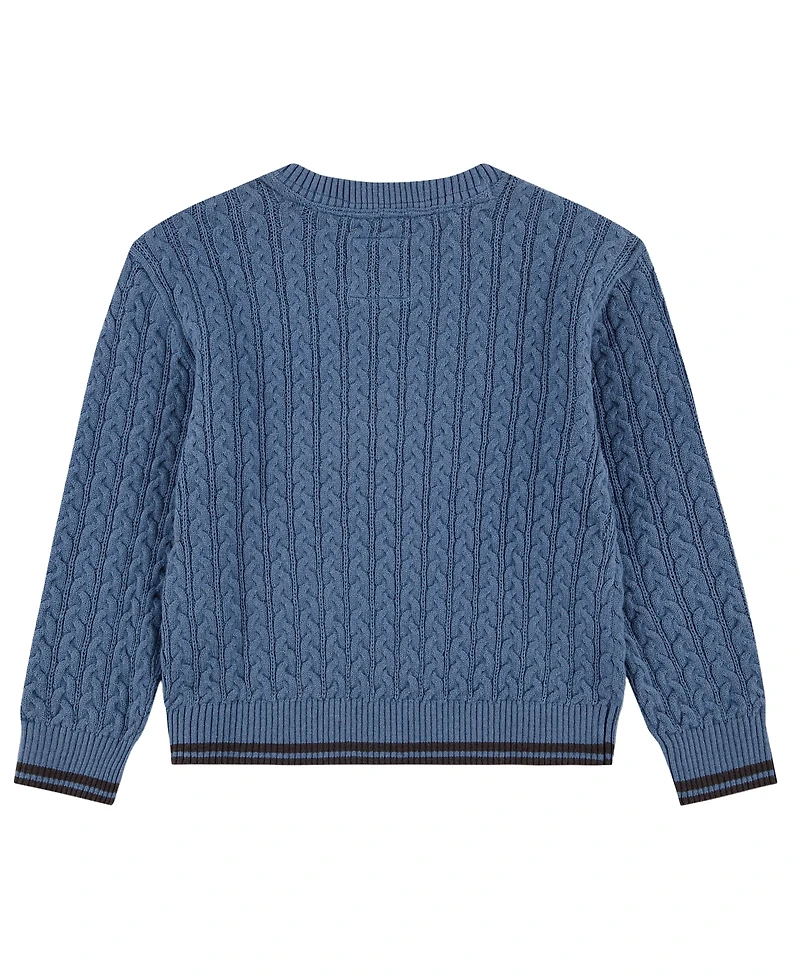 abercrombie kids Toddler Boys' 2T-5T Cableknit Crewneck Sweater