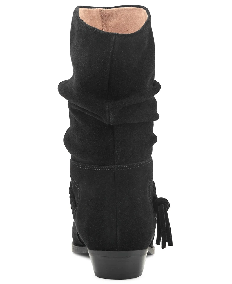 Earth Women's Printy Suede Ruched Pull-On Boots