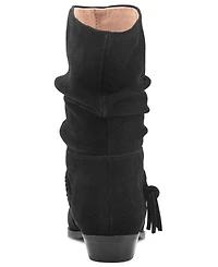 Earth Women's Printy Suede Ruched Pull-On Boots