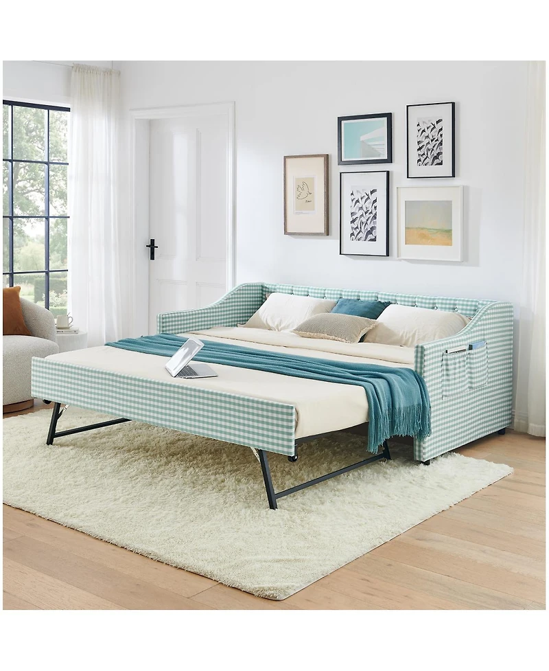 Streamdale Furniture Upholstered Twin Daybed with Trundle