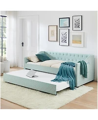 Streamdale Furniture Upholstered Twin Daybed with Trundle