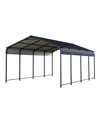 Clihome Heavy Duty Metal Carport With Galvanized Steel Roof