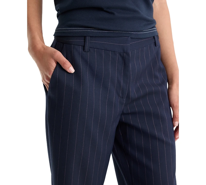 Good American Women's Low-Rise Relaxed Straight-Leg Pants