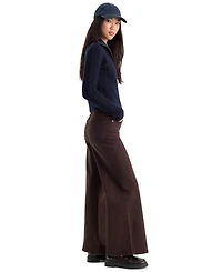 Good American Women's High-Rise Palazzo Wide-Leg Ankle Pants