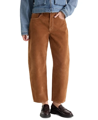 Good American Women's Mid-Rise Barrel-Leg Ankle Pants