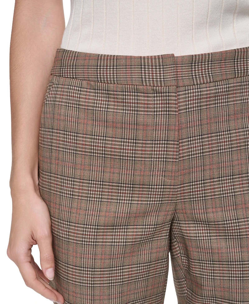 Tommy Hilfiger Women's Plaid Mid-Rise Ankle Pants