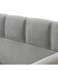 Streamdale Furniture Twin Velvet Upholstered Daybed with Side Storage Pockets