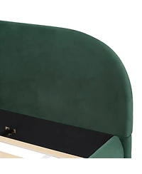 Streamdale Furniture Velvet Queen Bed Light Luxury Texture