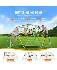 Zeny Climbing Dome, for Kids 3 to 10 Years Old,10FT Geometric Dome Climber with Hammock and Swing, Jungle Gym Supports 750LBS