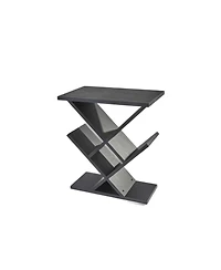 HomeRoots 19" Solid Wood Pedestal Console Table