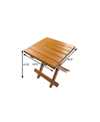 HomeRoots 12" Solid Wood Square End Table