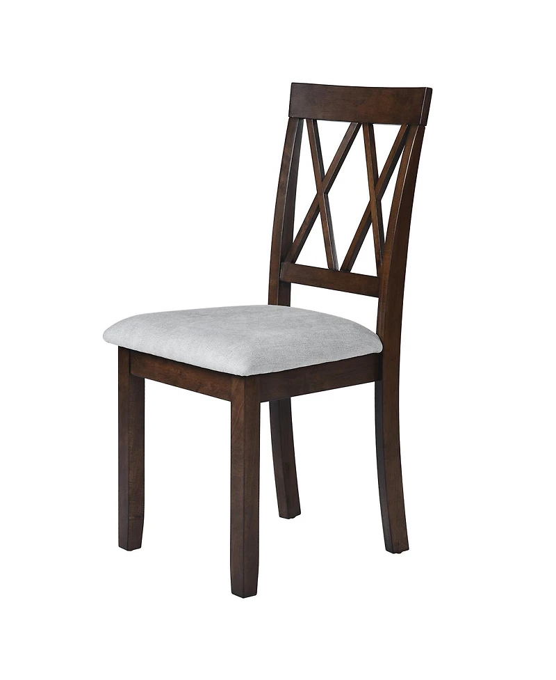 Streamdale Furniture Dining Collection Set of 2 Upholstered Solid Wood Legs Dining Chairs