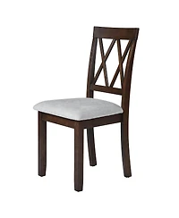 Streamdale Furniture Dining Collection Set of 2 Upholstered Solid Wood Legs Dining Chairs
