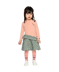 Deux par Baby Girls 12M-24M Bi Material Floral Print Dress