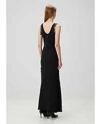 Pcfg Women's Cotton Long Fitted Dress