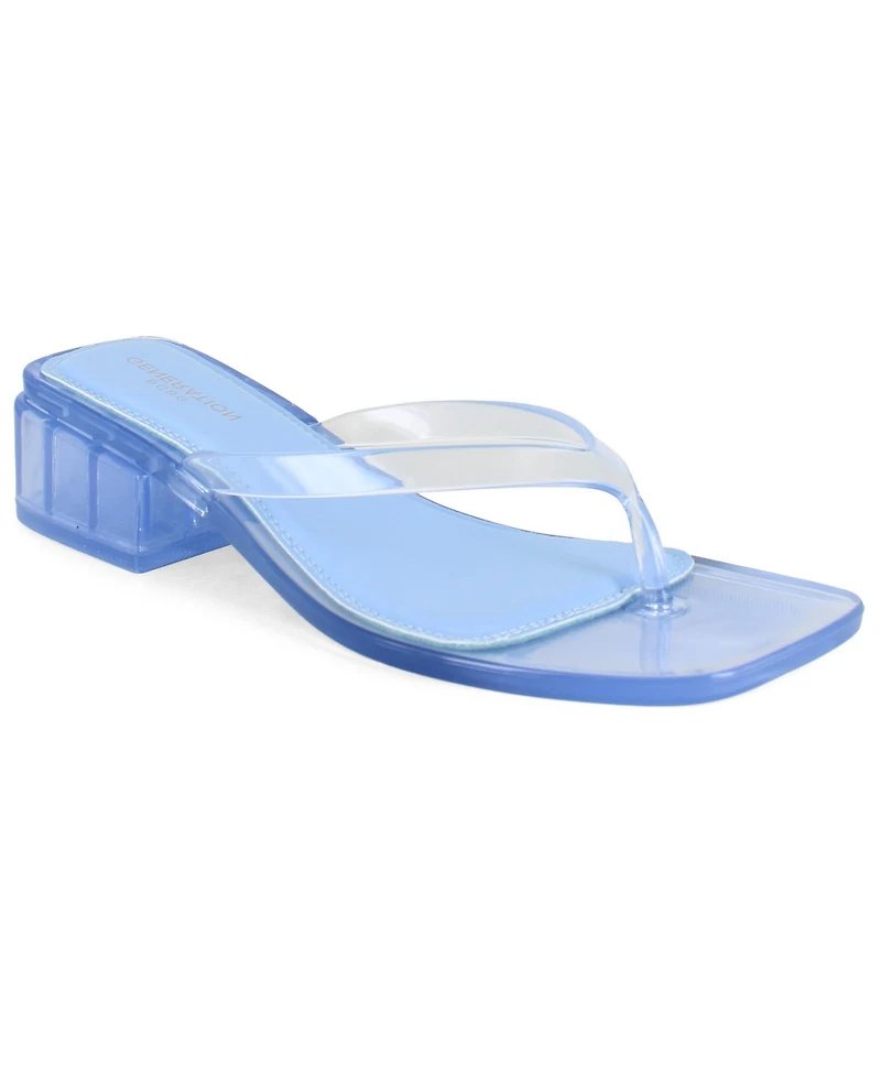 BCBGeneration Women's Tassi Heeled Jelly Flip Flop