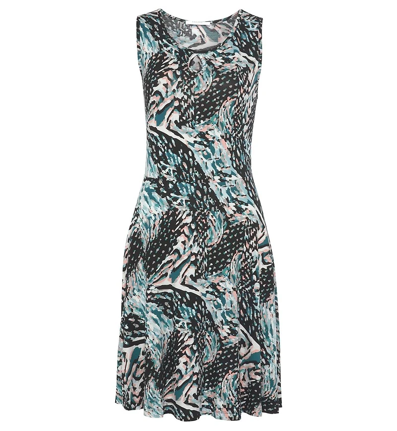 Lascana Women's Printed Keyhole Dress