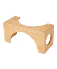 homfan Adjustable Footrest Bench, 9 Inch Ergonomic Step Stool with 2 Heights for Living Room or Bedroom