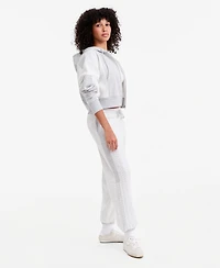 And Now This Women's Crochet High-Rise Fleece Jogger, Macy's Exclusive