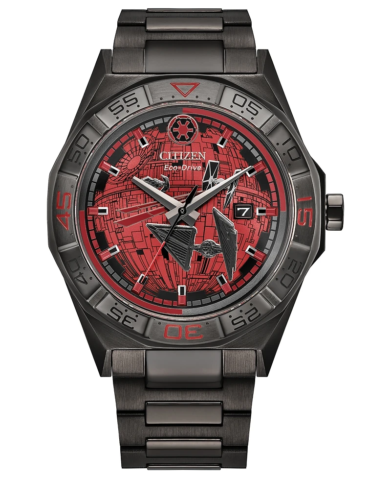 Citizen Men's Star Wars Imperial Battle Gray Stainless Steel Bracelet Watch 42mm