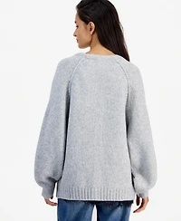 And Now This Women's Slouchy Ribbed-Knit Button-Up Cardigan, Macy's Exclusive