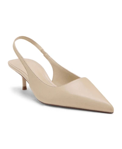 Mango Women's Pointed-Toe Leather Heeled Shoes