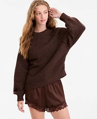 Now This Womens Raglan Slouchy Crew Sweater Macys Exclusive