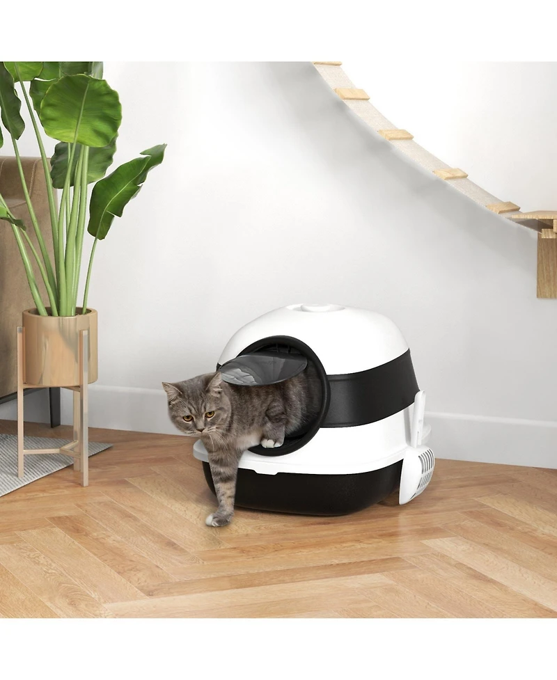 Ruie Dome Covered Cat Litter Box with Lid Grate and Air Freshener