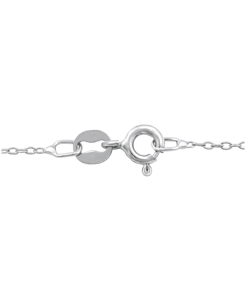 Diamond Loop Cross 18" Pendant Necklace (1/10 ct. t.w.) in Sterling Silver