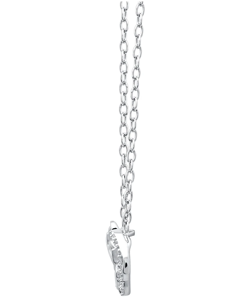 Diamond Elephant and Baby Pendant Necklace (1/10 ct. t.w.) in Sterling Silver