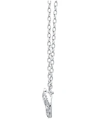 Diamond Elephant and Baby Pendant Necklace (1/10 ct. t.w.) in Sterling Silver