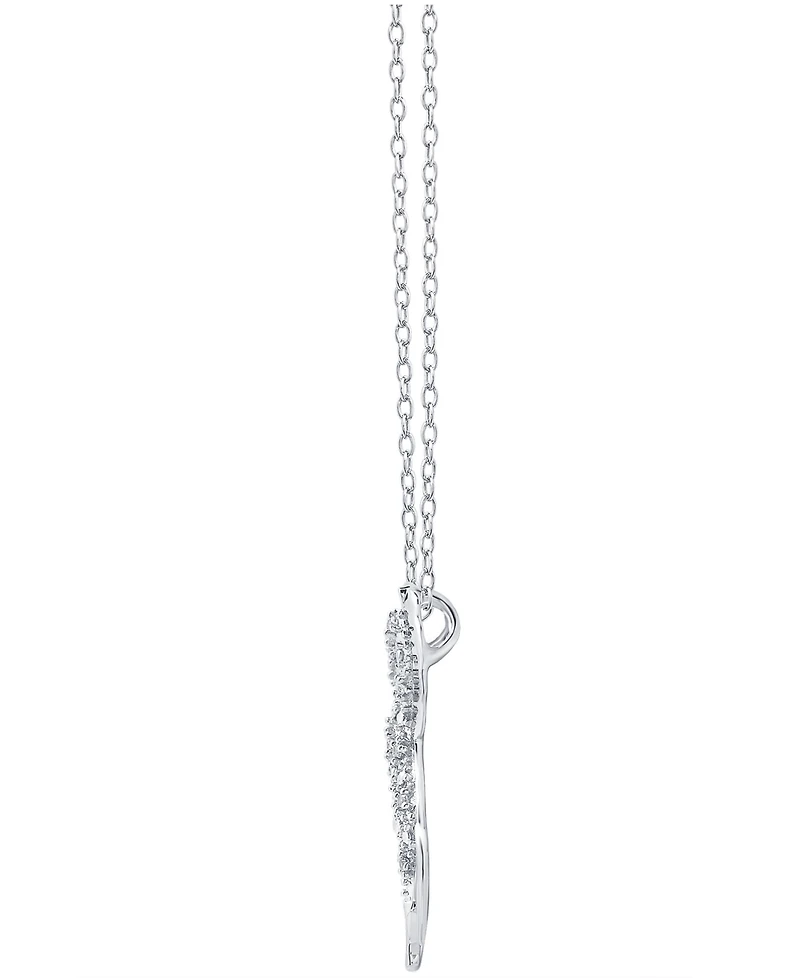 Diamond Horse Pendant Necklace in Sterling Silver (1/10 ct. t.w.)