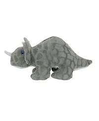 Mighty Jr Dinosaur Triceratops, Durable Plush Squeaky Dog Toy