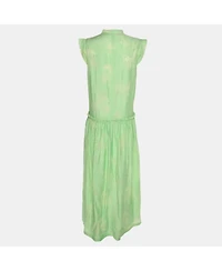 Pre-Owned Love Moschino Women's Printed Chiffon Sleeveless Maxi Dress
