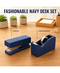 Danrong Desk Stapler Tape Dispenser Set Sturdy Office Supplies