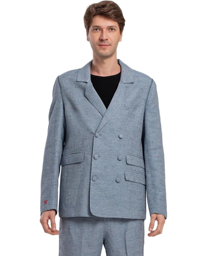 Pcfg Men's Free Heaven Linen Oversized Blazer