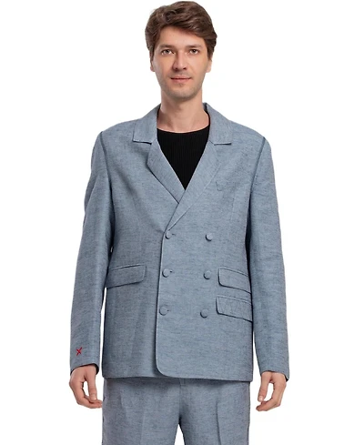 Pcfg Men's Free Heaven Linen Oversized Blazer