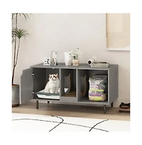 Ruie Cat Litter Box Enclosure Hidden Washroom with Detachable Scratching Board