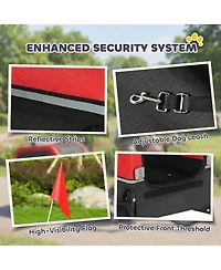 Ruie Dog Bike Trailer for Small and Medium Dogs with Flip-Down Ramp Tailgate